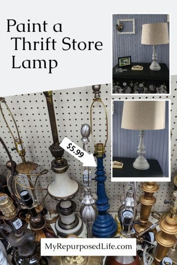 Painting a Thrift Store Lamp - My Repurposed Life®