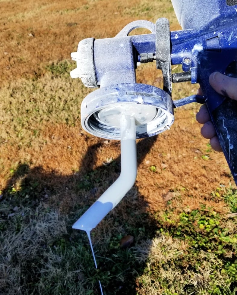 paint sprayer pickup tube with minimal paint on it