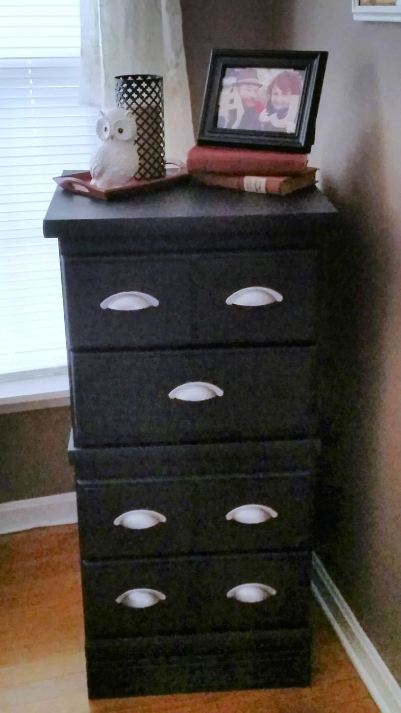 stacked nightstands vertical storage