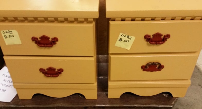 yellow nightstands