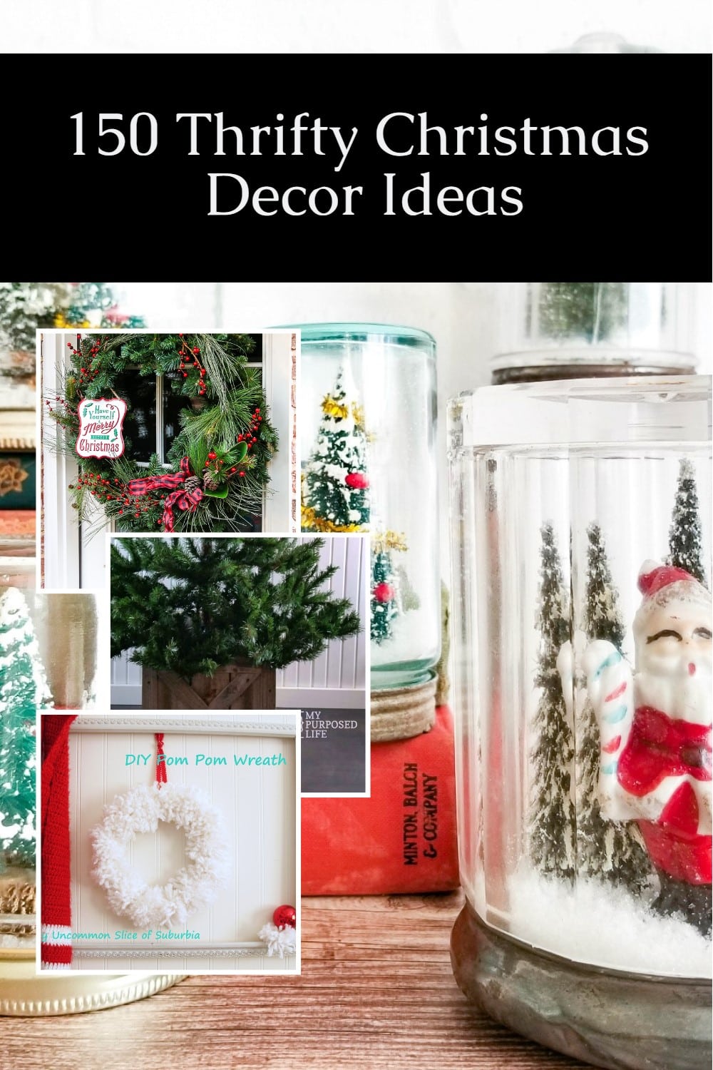 This collection of over 150 trash to treasure Christmas Decor Ideas from 7 top DIY bloggers will have you trying to decide what to make first. #MyRepurposedLife #repurposed #trashtotreasure #christmas #decor #ideas via @repurposedlife