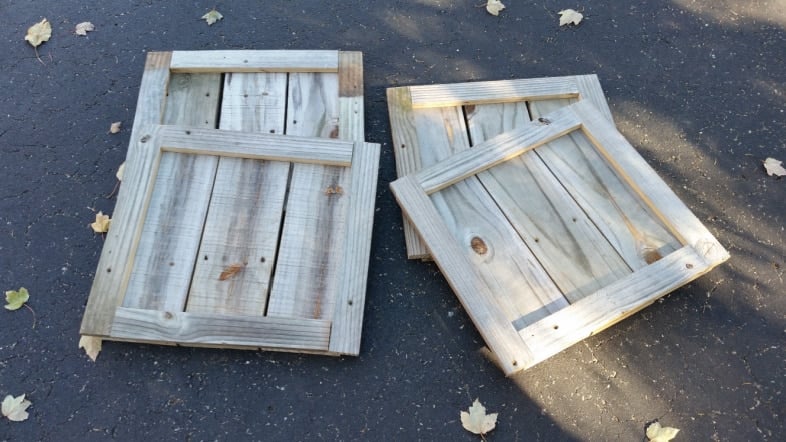 Christmas tree stand pieces