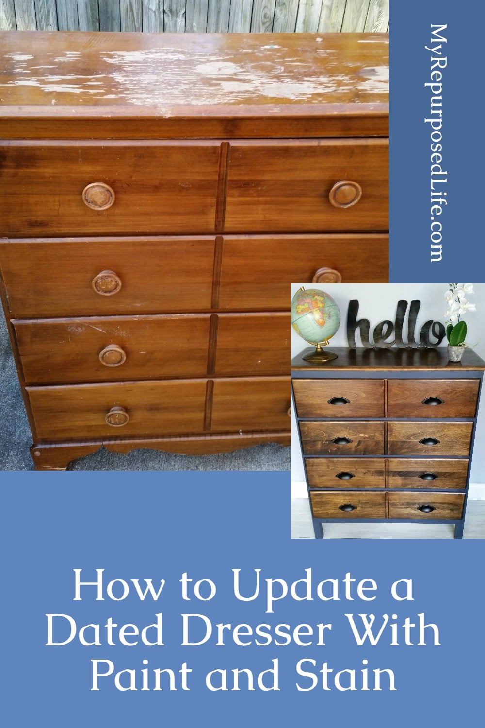update a dresser with new trim-paint-stain