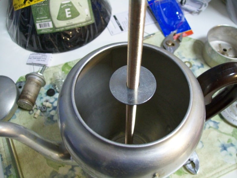 add large washer to lamp kit rod