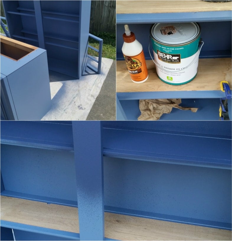add shelves navy mcm hutch 