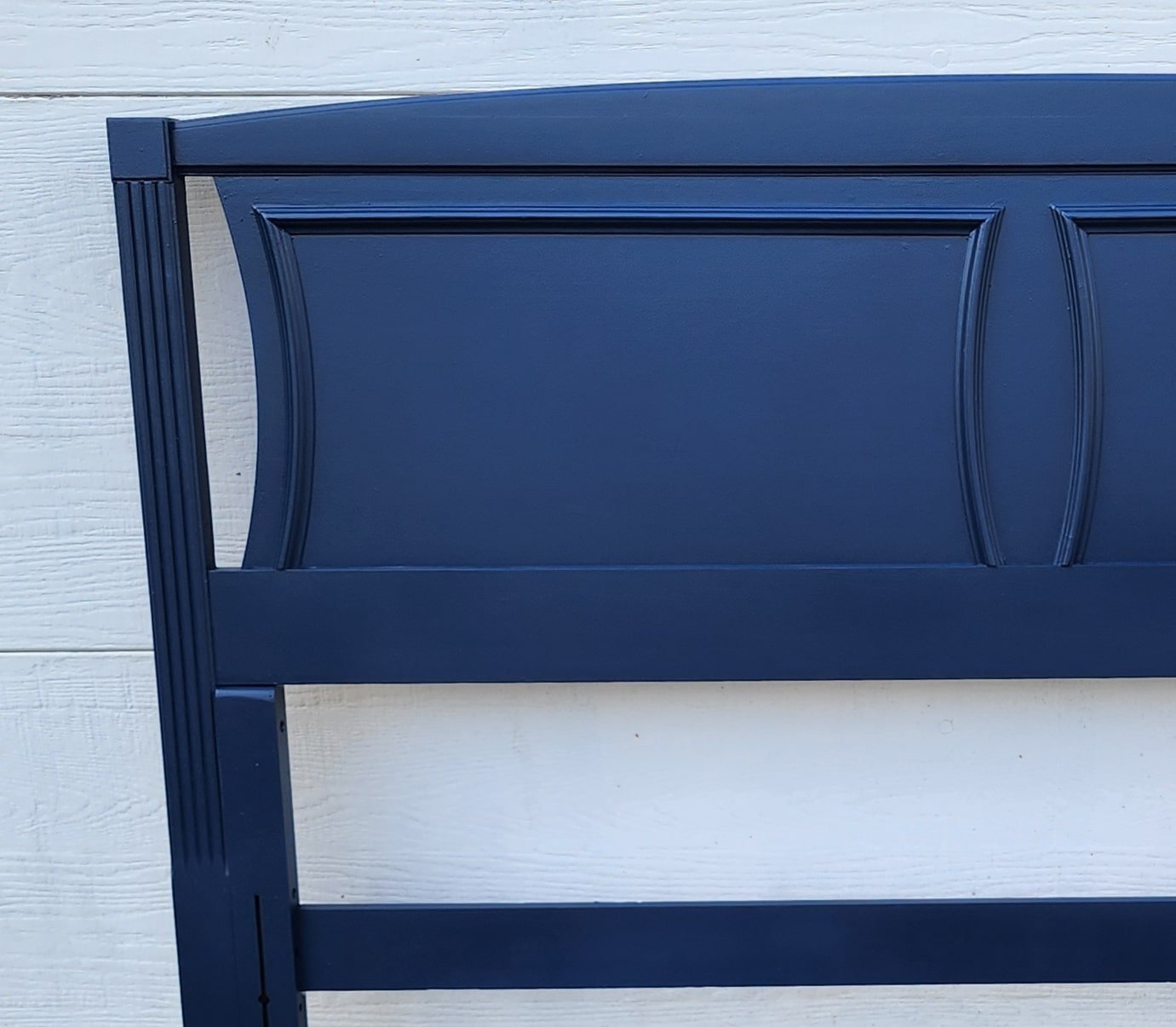 navy blue vintage headboard