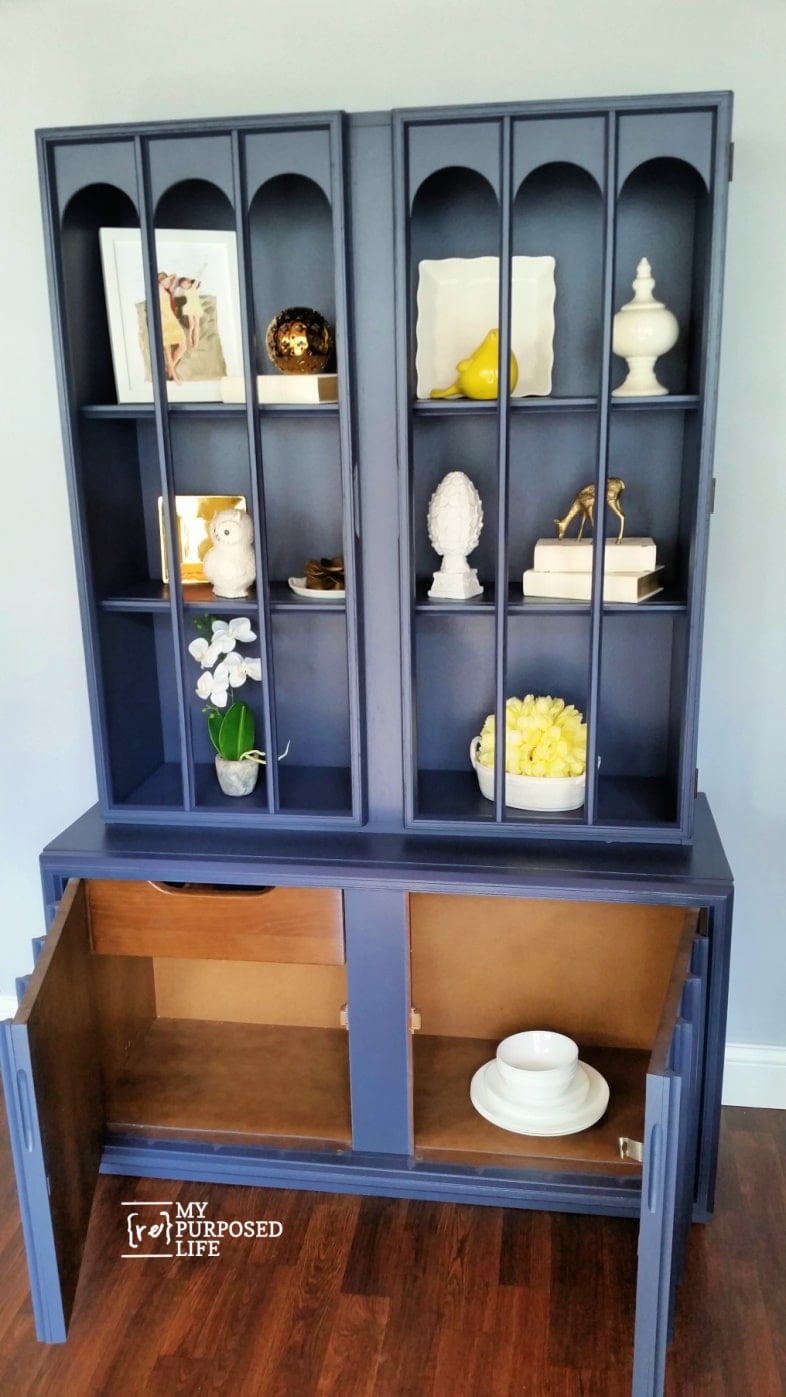 mid century hutch bottom cabinet MyRepurposedLife.com