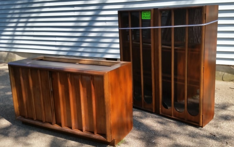 thrift store mid century modern hutch