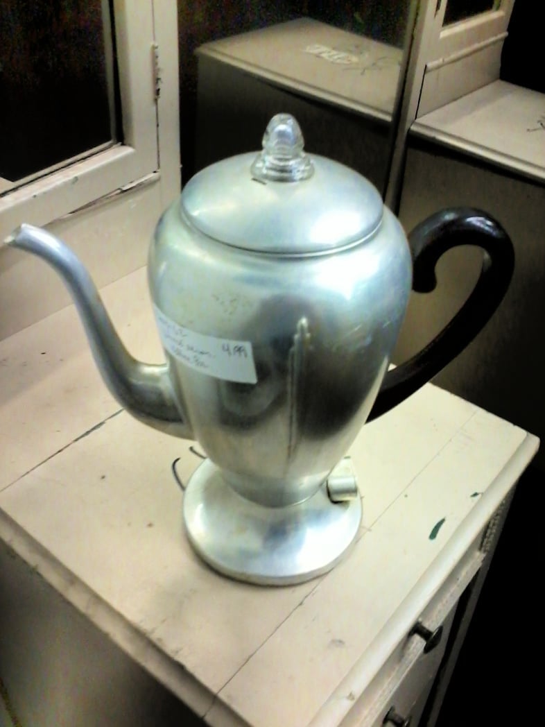 thrift store vintage coffee pot