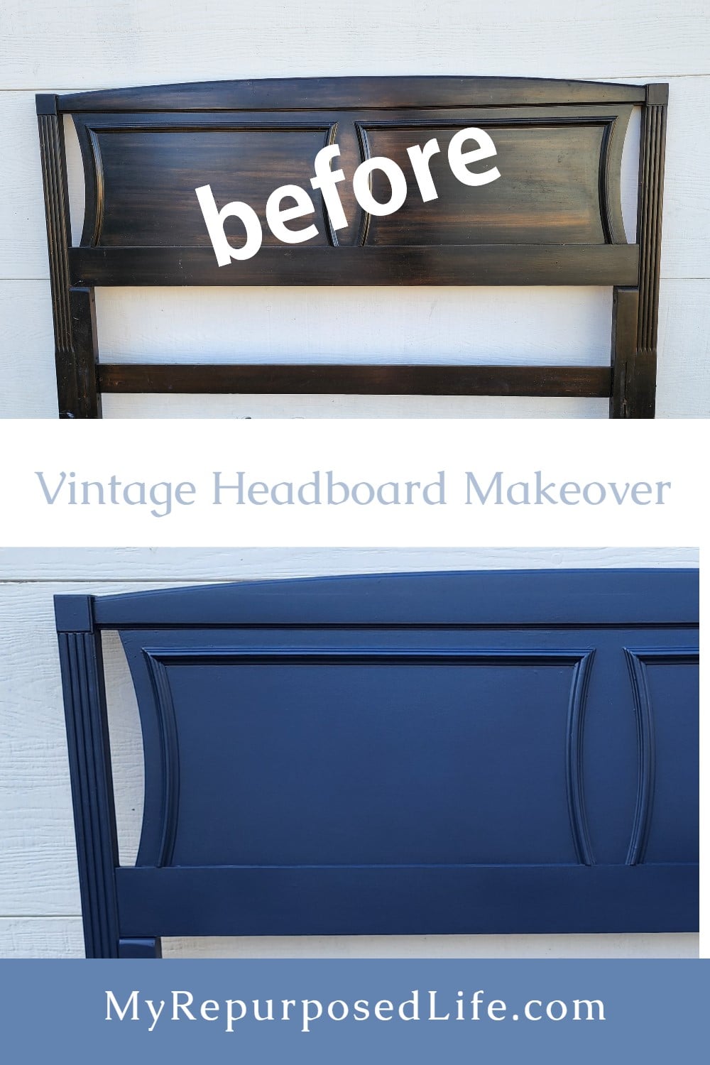 Not all projects go as planned. This is the case of the Vintage Headboard Makeover. Tips for cleaning and painting successfully. via @repurposedlife