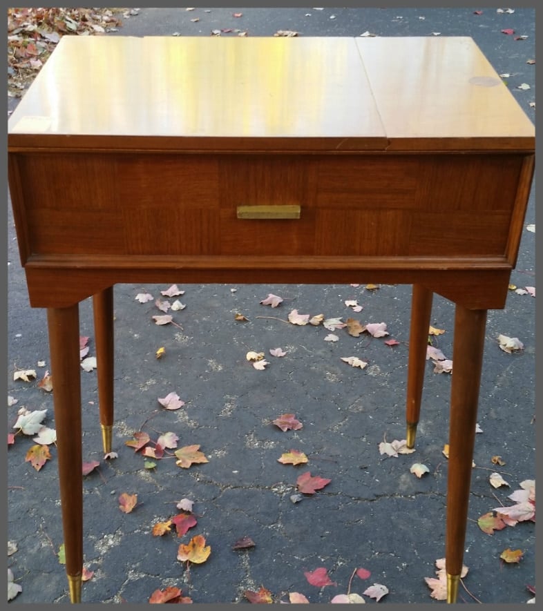 MCM sewing cabinet before