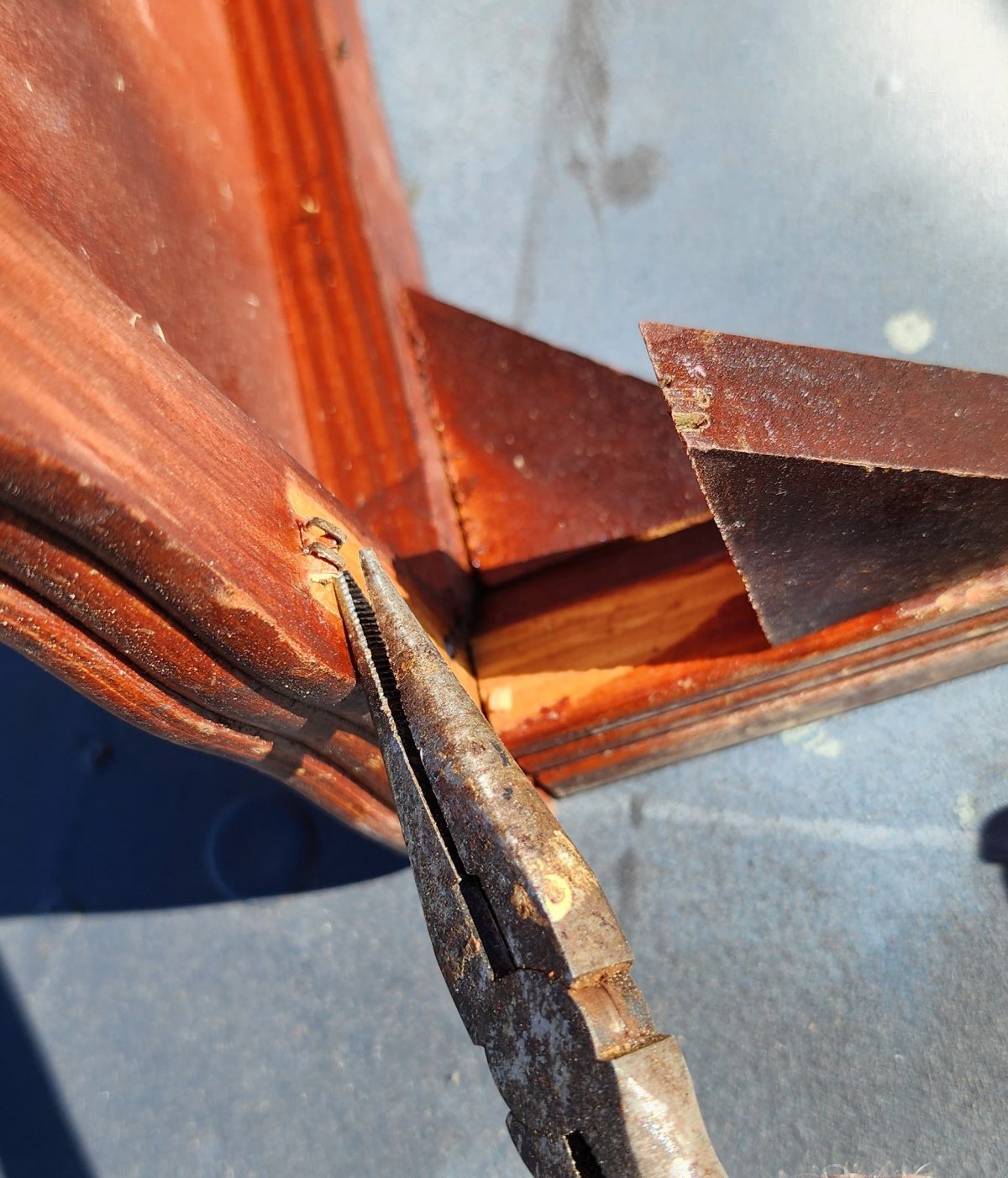 assess broken furniture