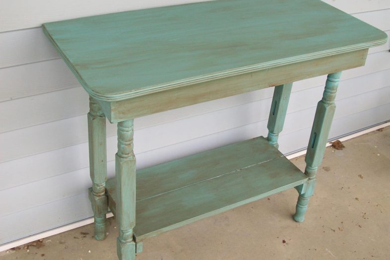 diy table made from crib legs