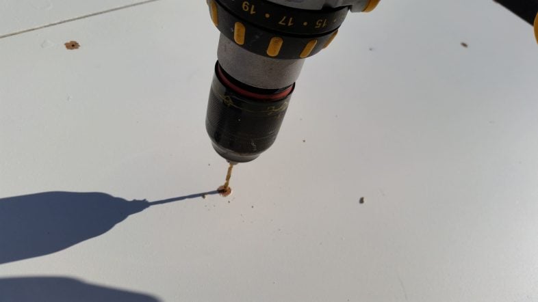 drill the dresser top