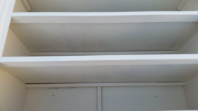 painted dresser with shelves