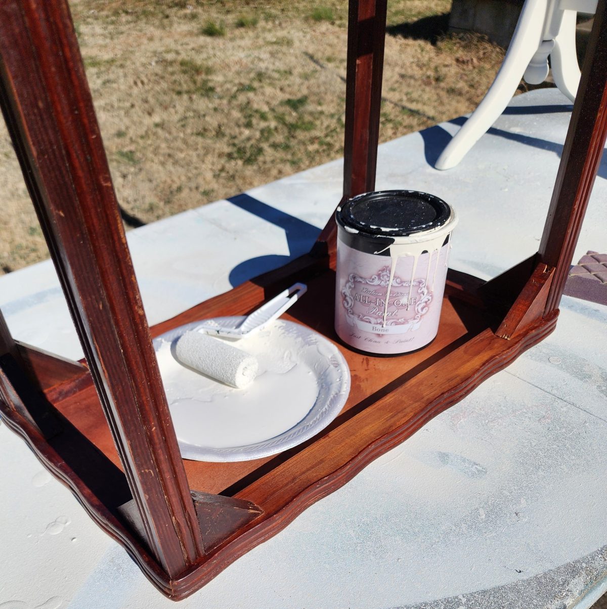 foram roller paints small table
