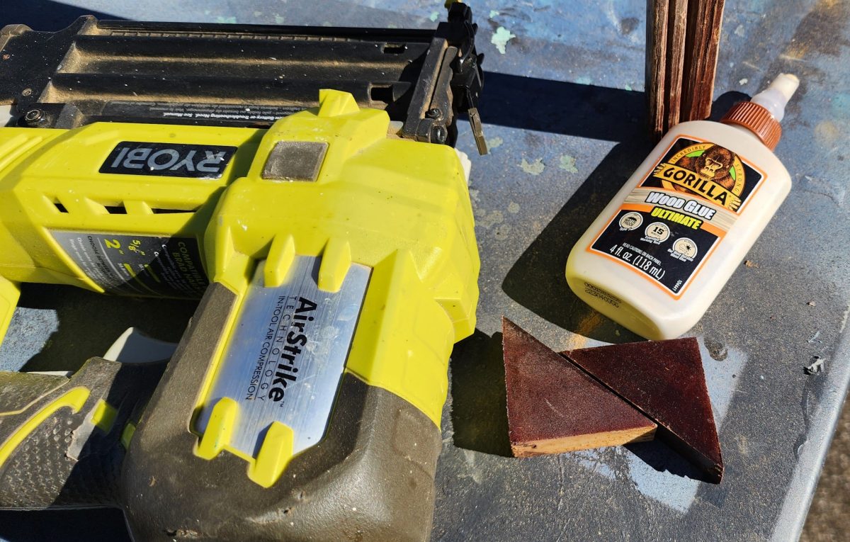 nail gun and wood glue