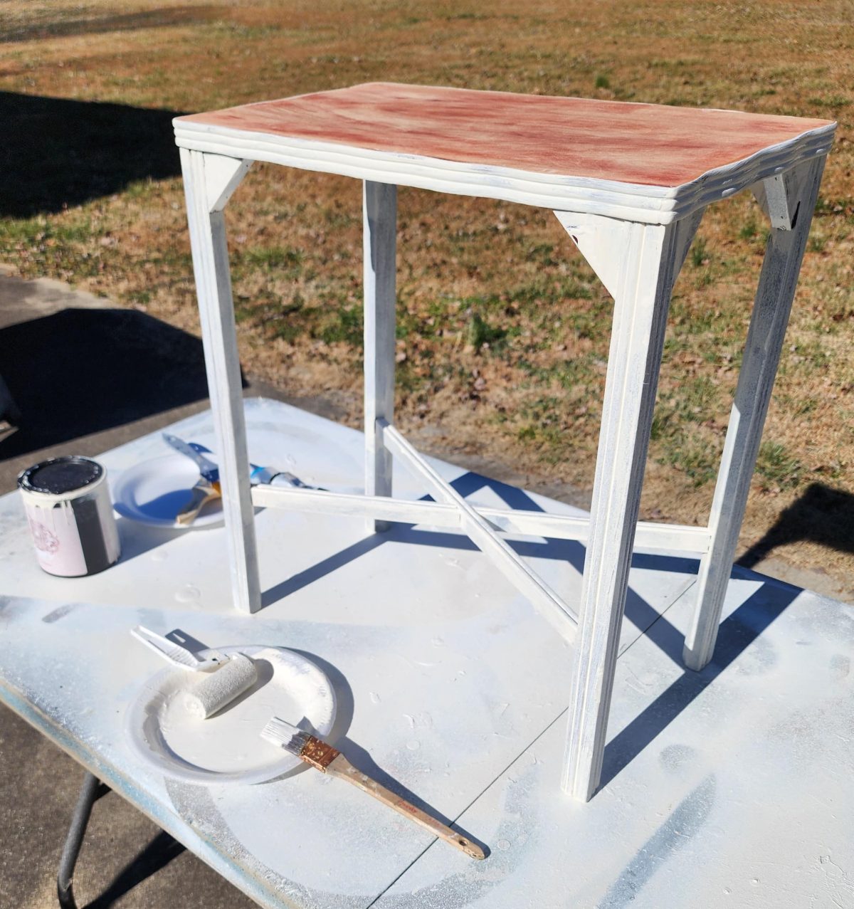 painting first coat of paint