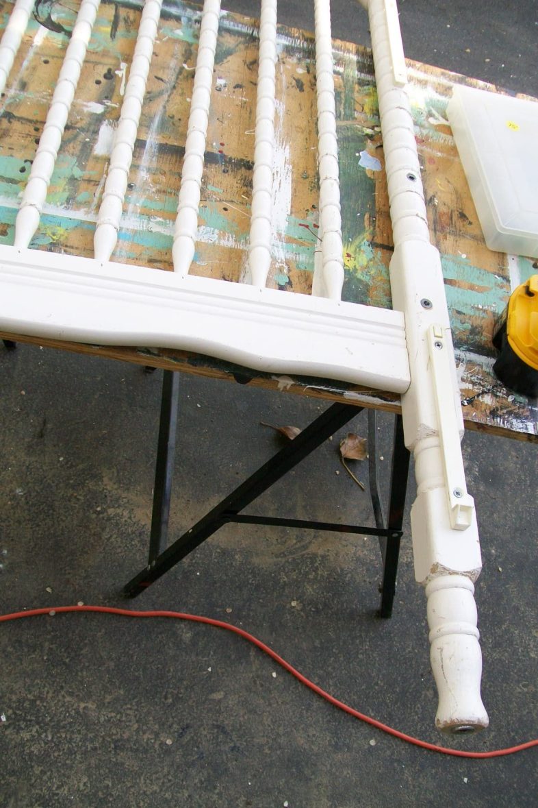 repurposed crib legs