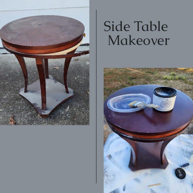 Round Side Table Makeover