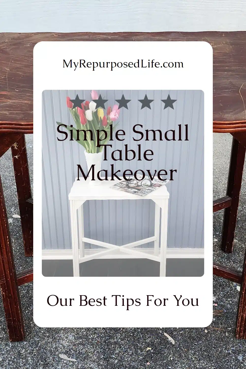 Upgrade your home decor with DIY small table makeover ideas. Budget-friendly tips & step-by-step tutorials for simple transformations. via @repurposedlife
