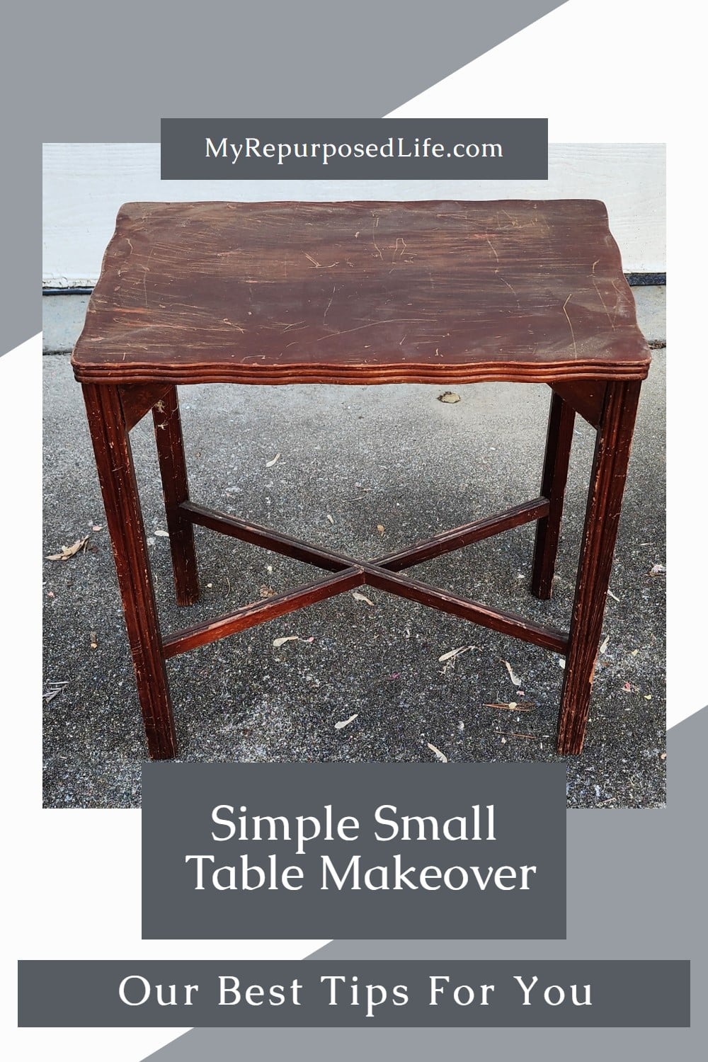 Upgrade your home decor with DIY small table makeover ideas. Budget-friendly tips & step-by-step tutorials for simple transformations. via @repurposedlife