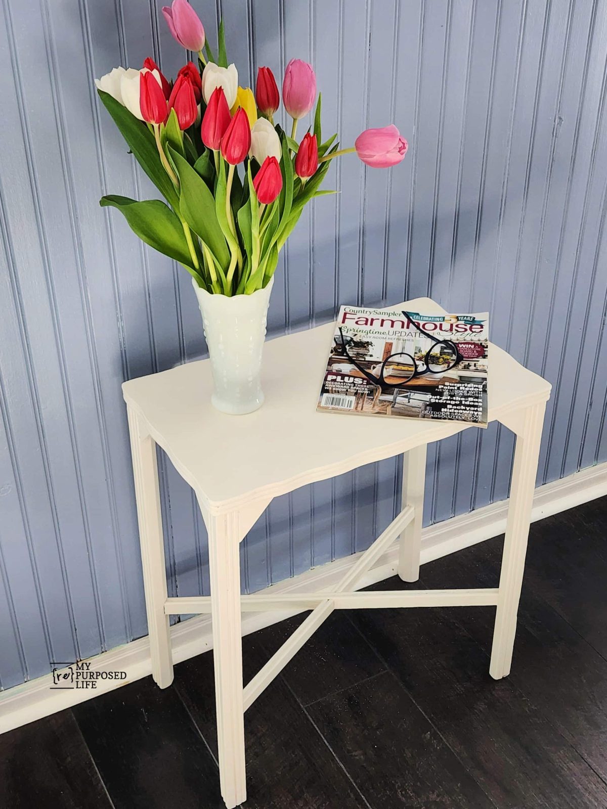 simple small antique table makeover