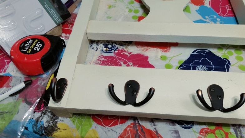 installing hooks on chair back hook rack