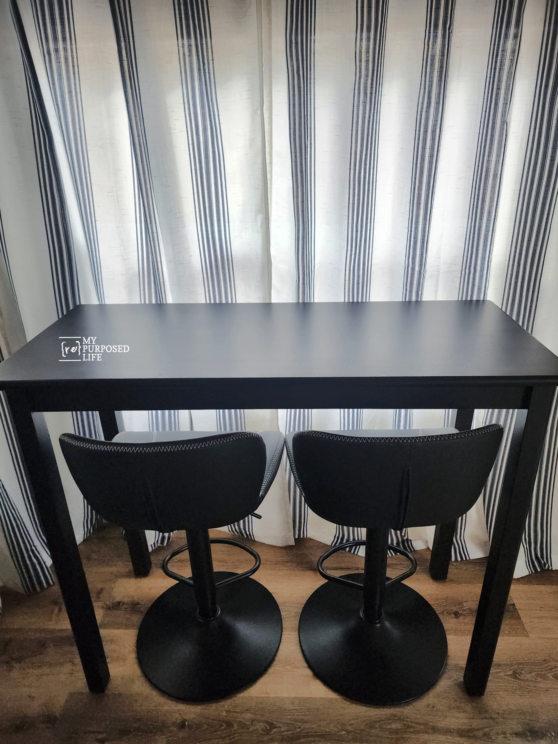 black high top table