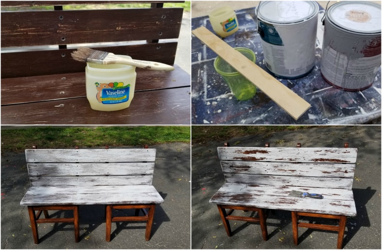 chippy paint using vaseline