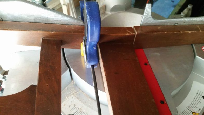cutting chair parts on saw