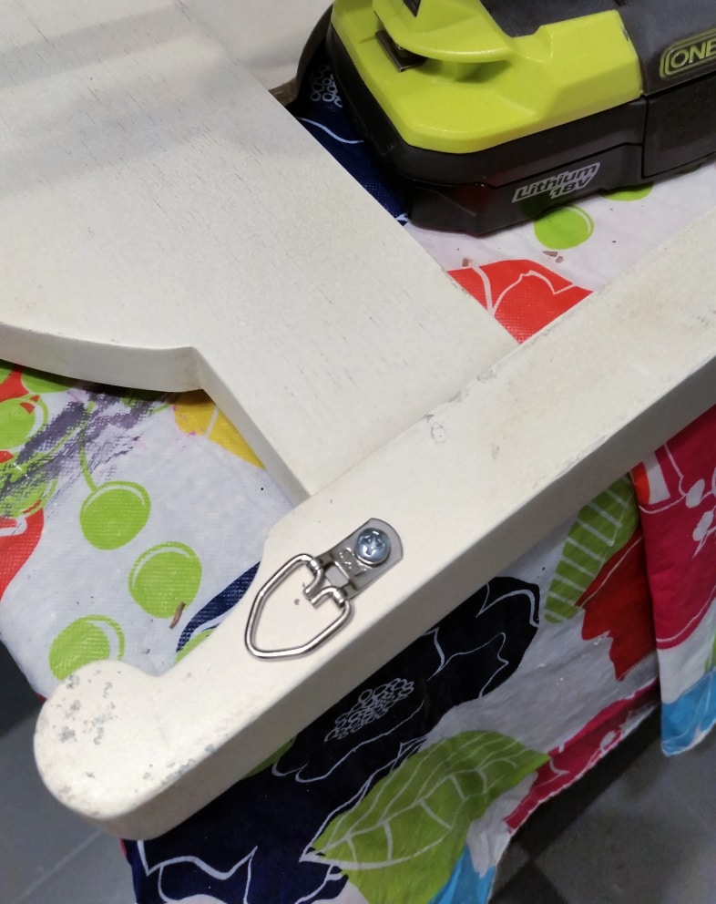 installing d rings to the back of chair back hook rack