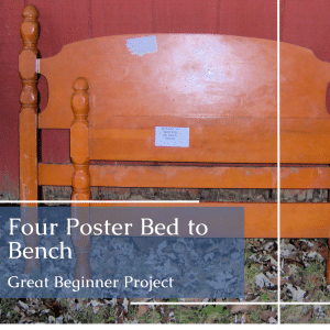 four poster bed bench tutorial