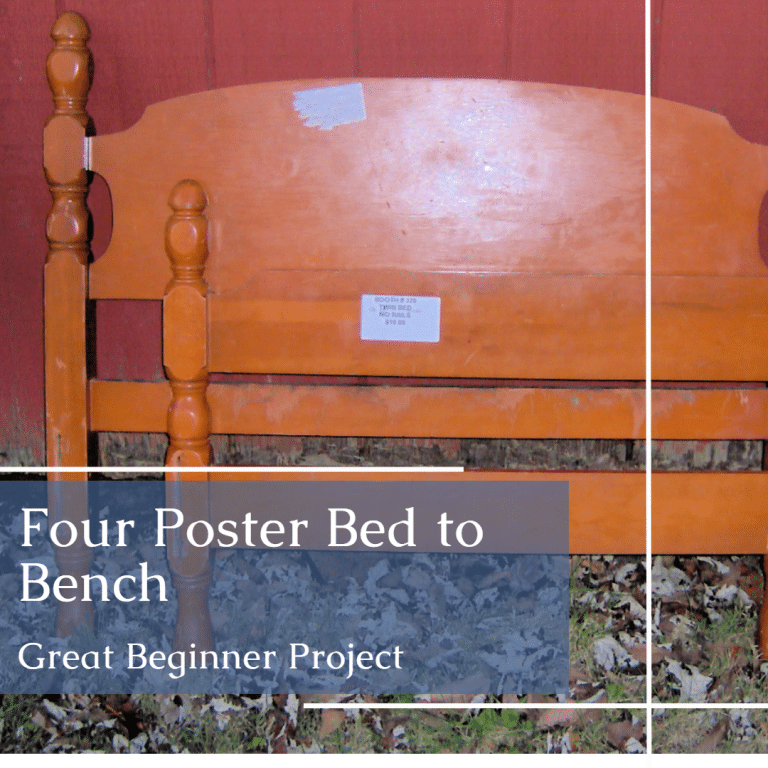 four poster bed bench tutorial