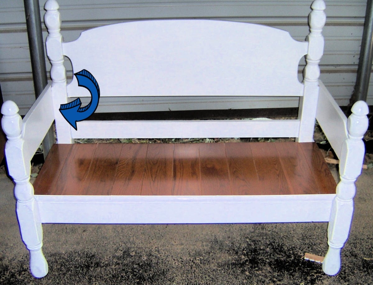 hack for easy headboard bench