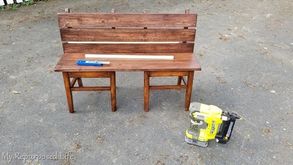 scrap wood separates wooden planks