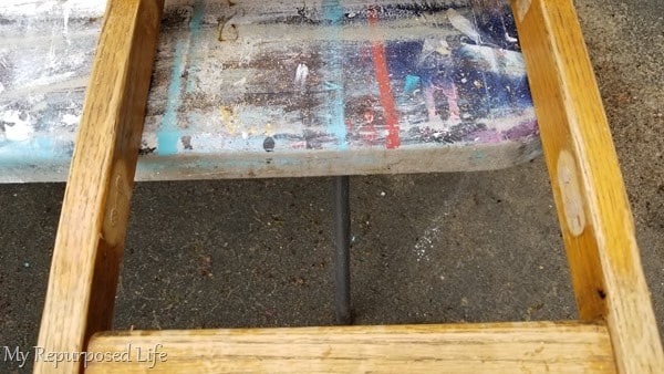 back removed from school chair back removed from school chair