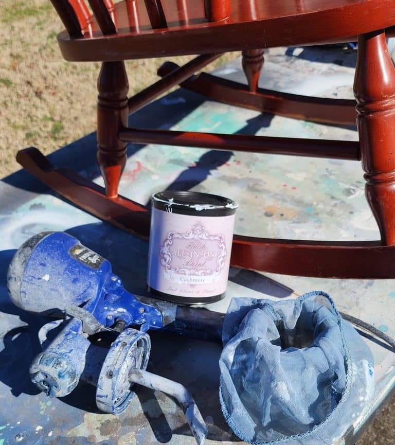 Paint Rocking Wooden Rocking Chair Makeover - My Repurposed Life®