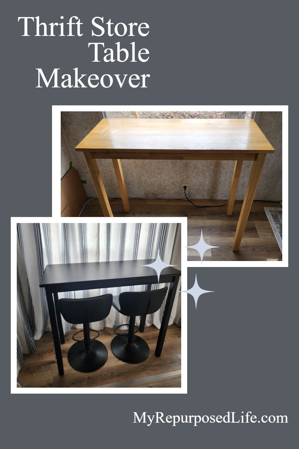 Tips for cleaning and painting a thrift store table to suit your needs. Directions on how to fix a paint mistake to give you the perfect finish. via @repurposedlife