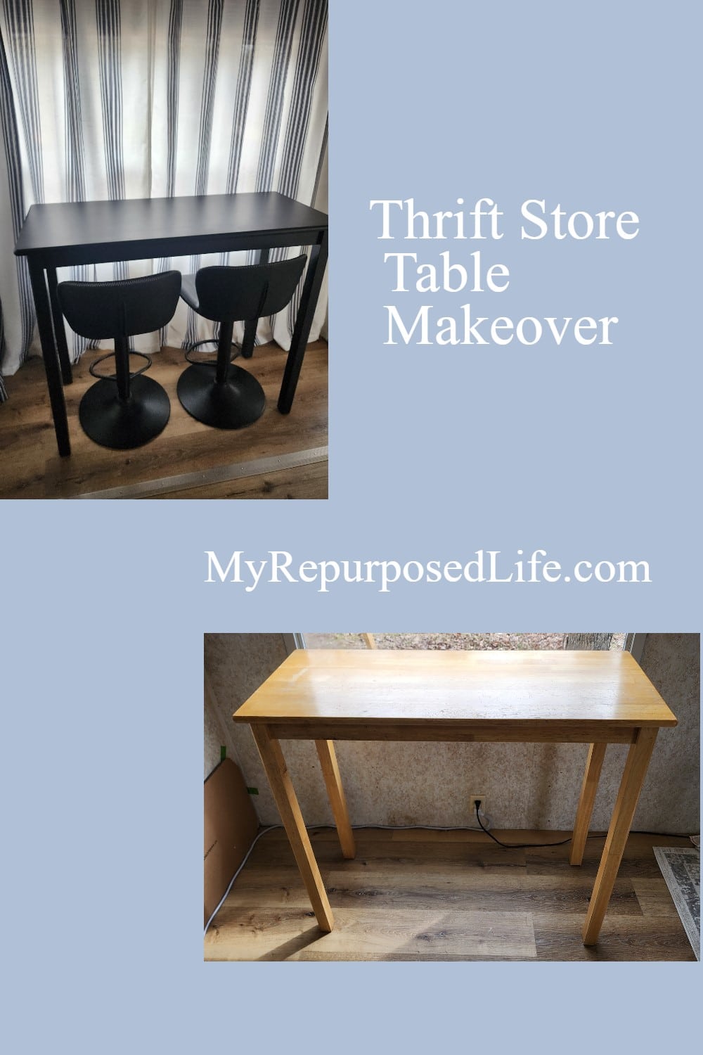 Tips for cleaning and painting a thrift store table to suit your needs. Directions on how to fix a paint mistake to give you the perfect finish. via @repurposedlife