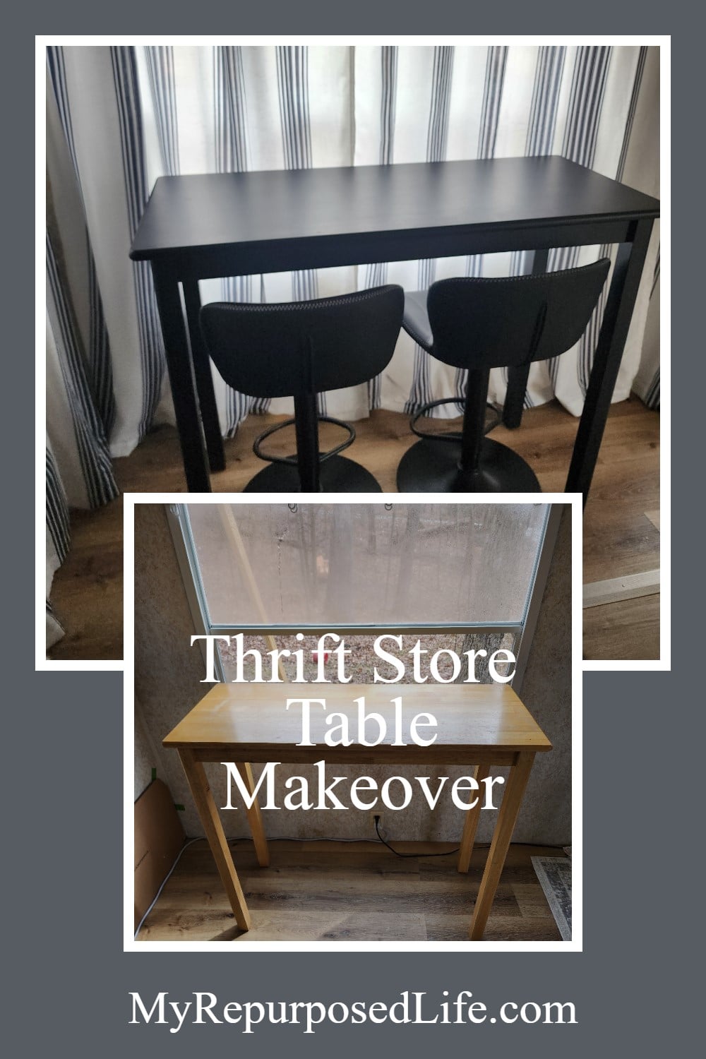 Tips for cleaning and painting a thrift store table to suit your needs. Directions on how to fix a paint mistake to give you the perfect finish. via @repurposedlife