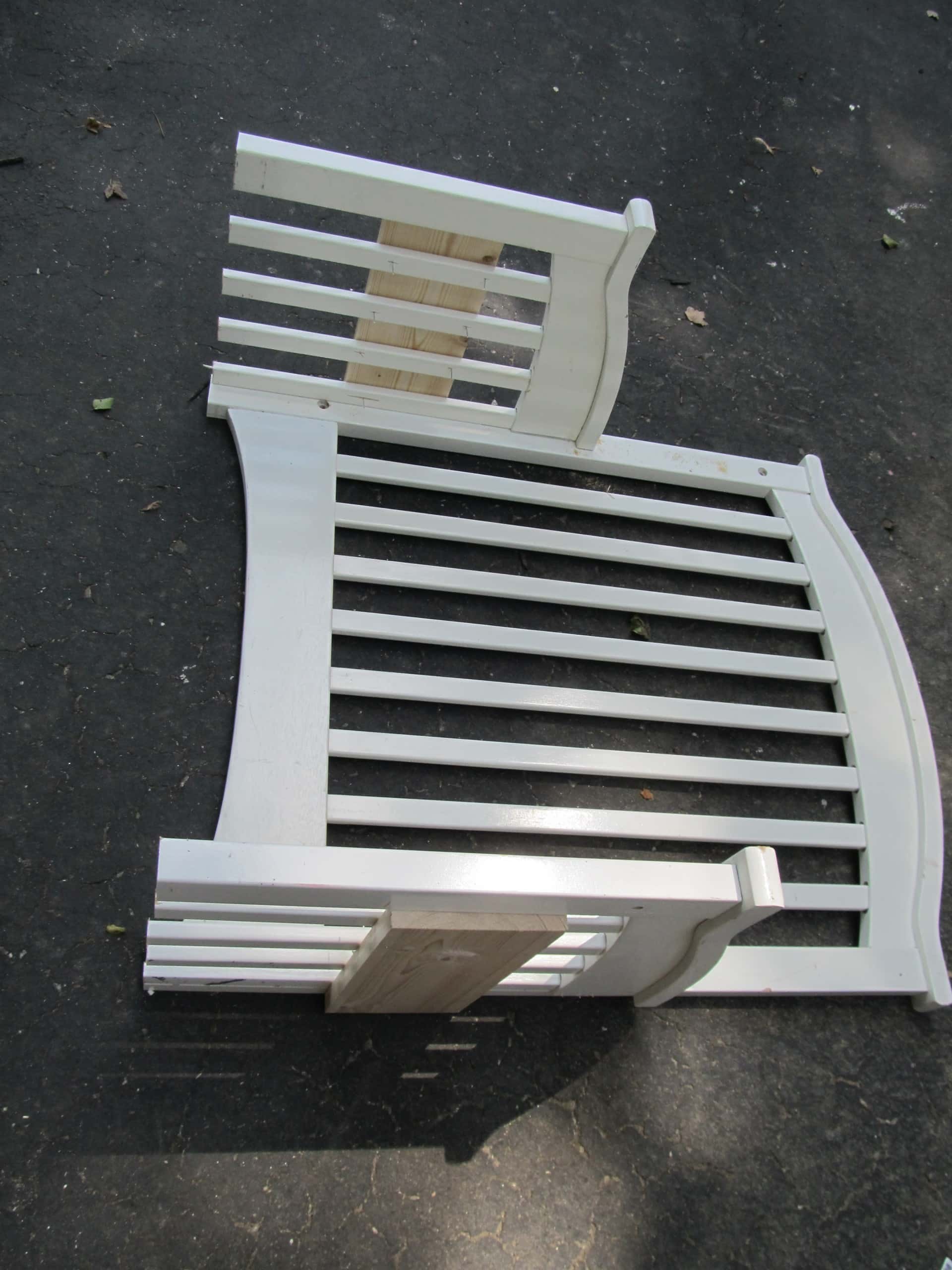 upcycled crib pieces