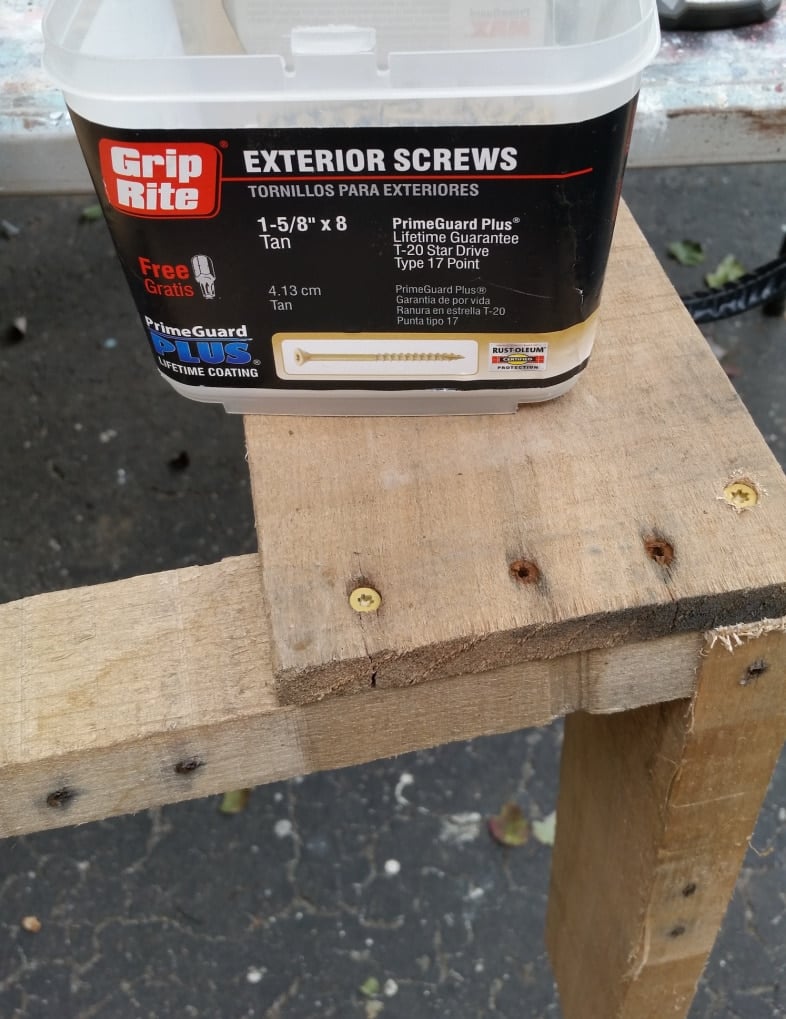 attaching legs with wood screws