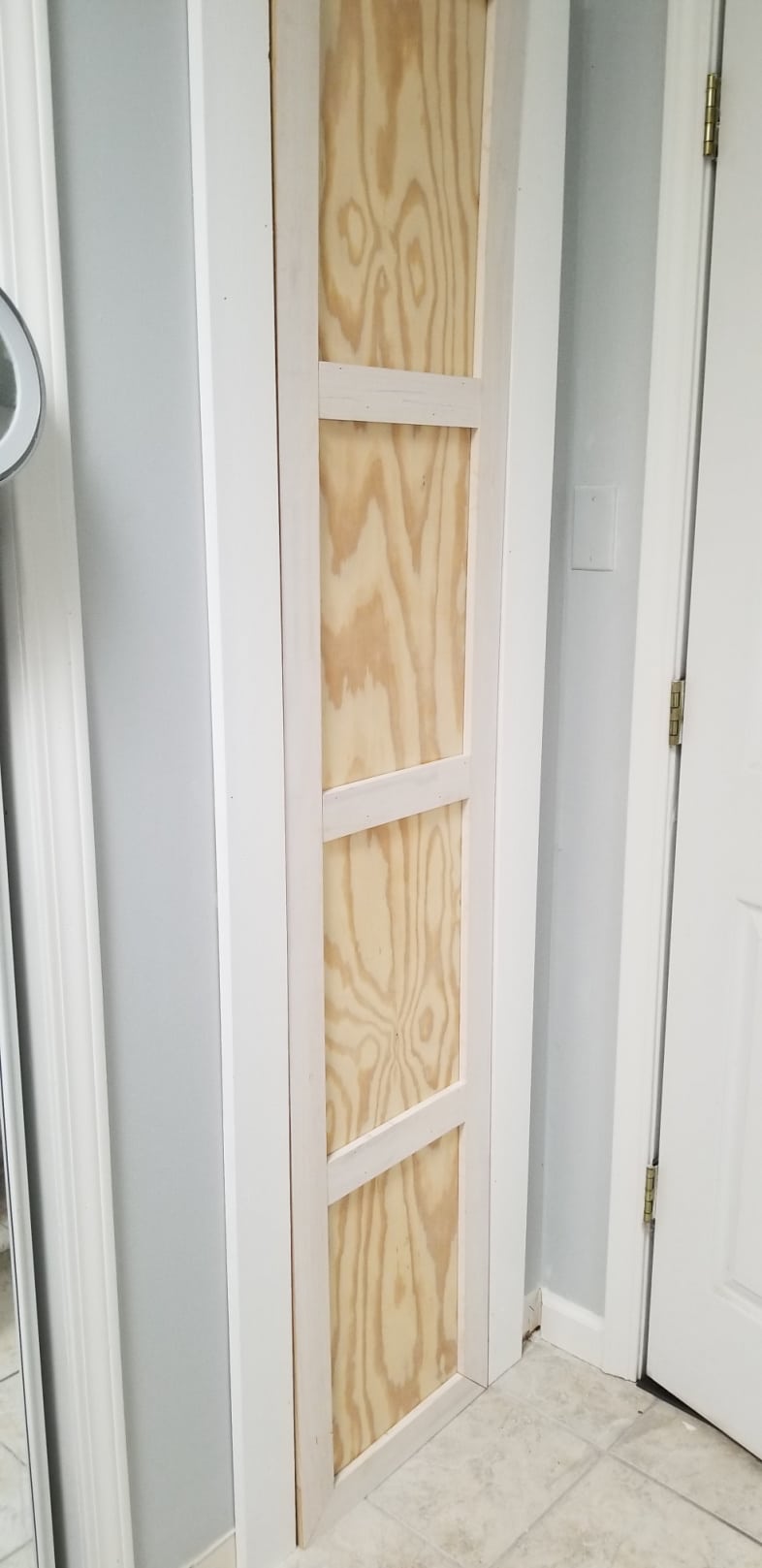 new door hung, still needs paint