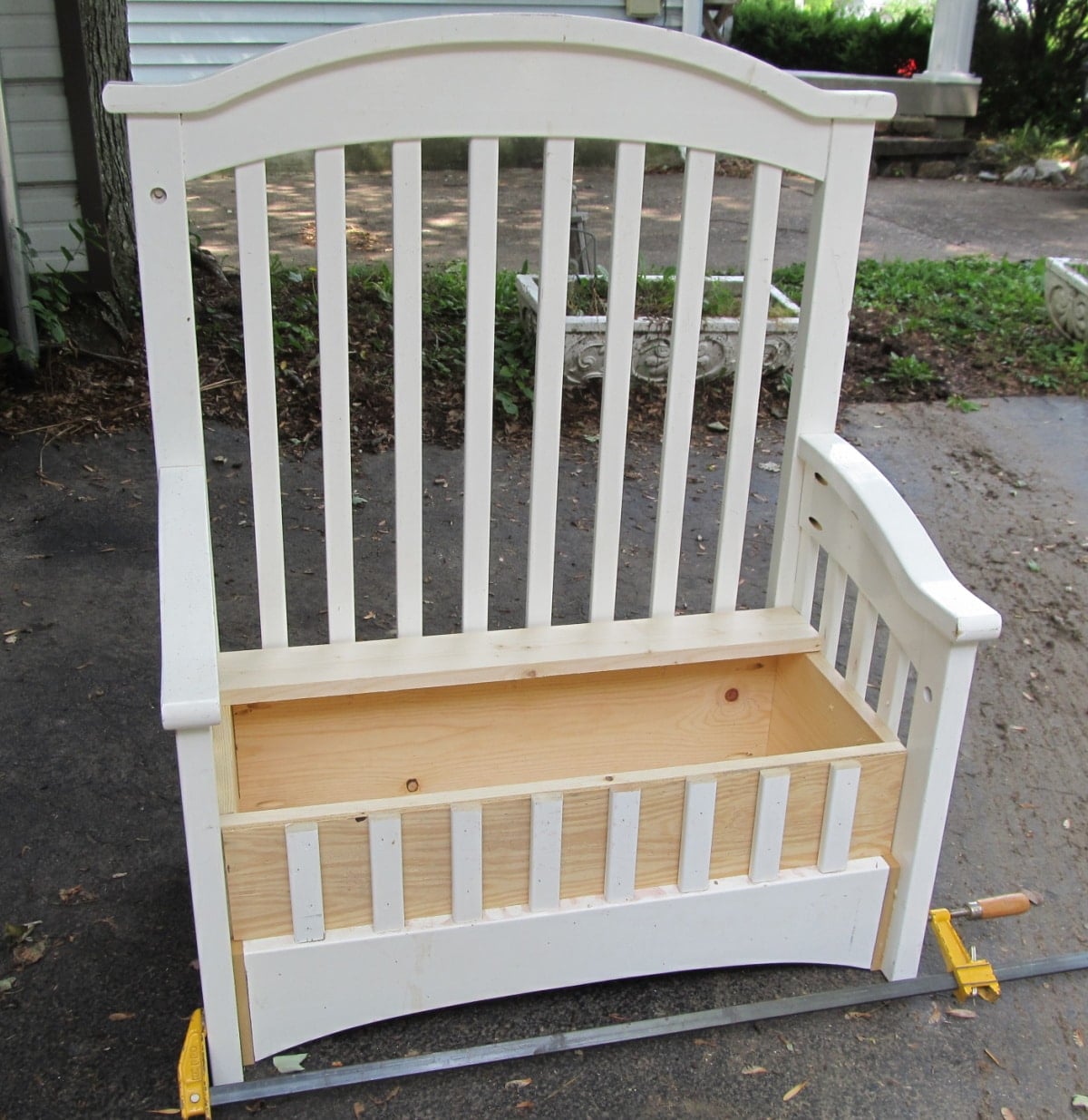 filling gaps with scrap wood