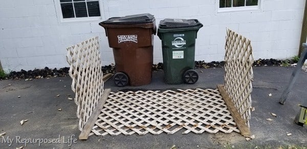basic construction of lattice garbage can enclosure basic construction of lattice garbage can enclosure