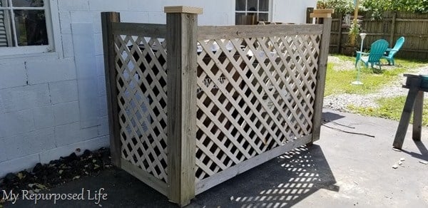 nearly completed garbage can screen nearly completed garbage can screen