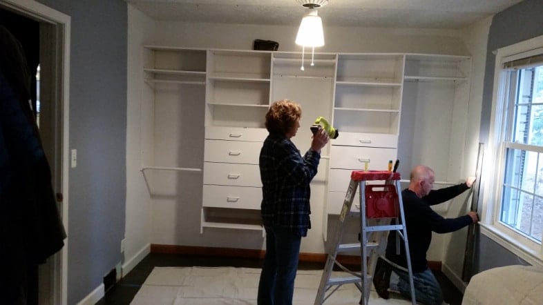 mark walls for framing wall to wall closet