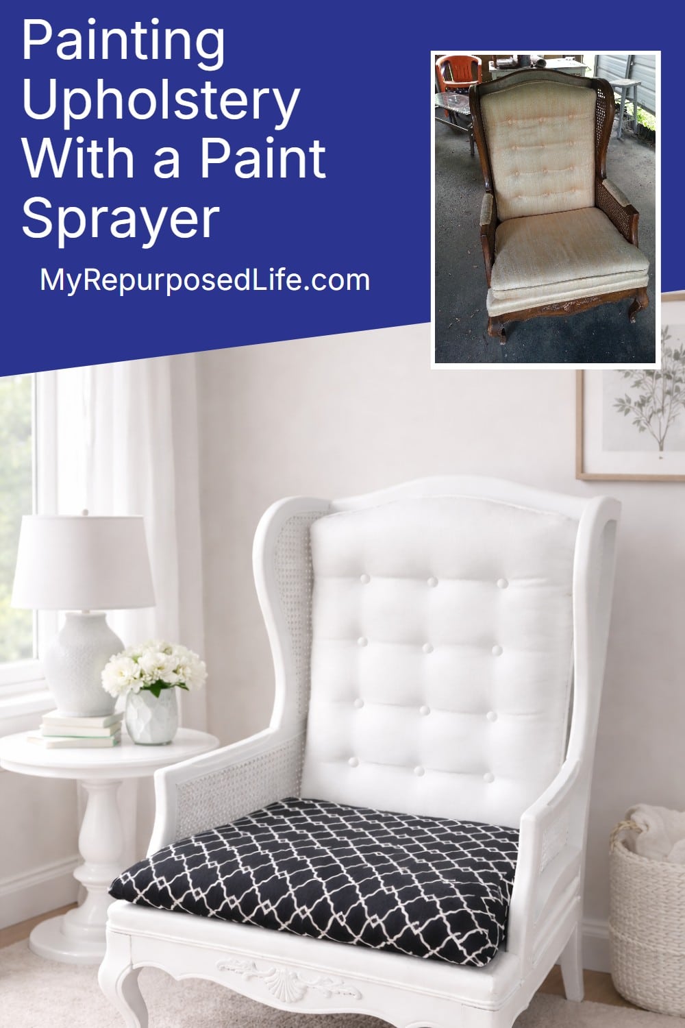 painting upholstery with a paint sprayer