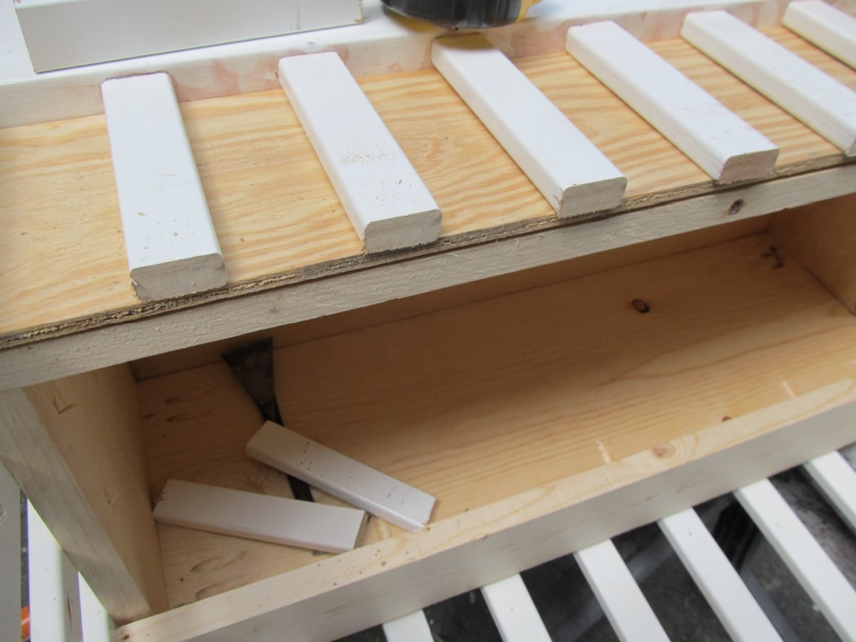 scrap wood fills the gap